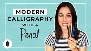 Beginners Guide To Doing Calligraphy With A Pencil - The Happy Ever Crafter Inc.