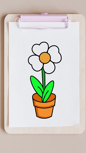 Easy Step by Step Flower Drawing Tutorial for Beginners