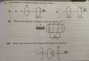 Find the direction of induced current in the given cases:(i) ... | Filo