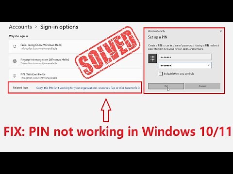 Solved: Windows Hello Pin problem.