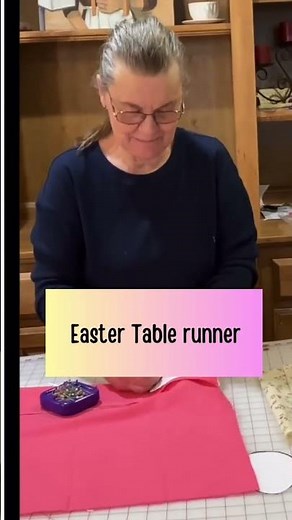 Easter table runner: Easy 10 minute sewing project-Watch now