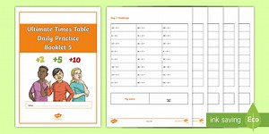Ultimate Times Table Daily Practice Booklet 5
