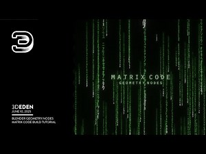 Blender Procedural Matrix Code Build Tutorial