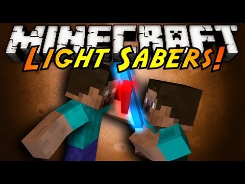 Minecraft Mod Showcase : LIGHT SABERS!