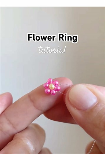Cute Beaded Flower Ring Tutorial: DIY Jewelry Making
