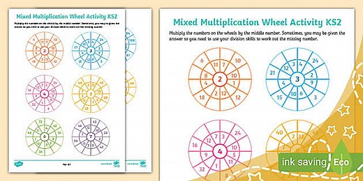 Mixed Multiplication Wheel Activity KS2