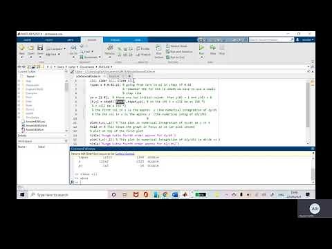 Solving a second order differential equation in Matlab. Code in description