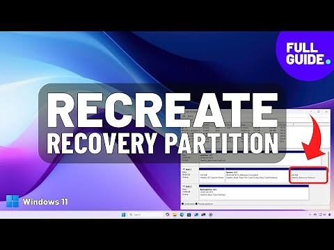 Windows 11: Delete and Recreate Recovery Partition – No Extra Tool Required