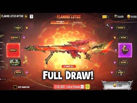 Mythic DLQ 33 Lotus Flames Full Draw Codm | Flaming Lotus Full Draw Cod Mobile