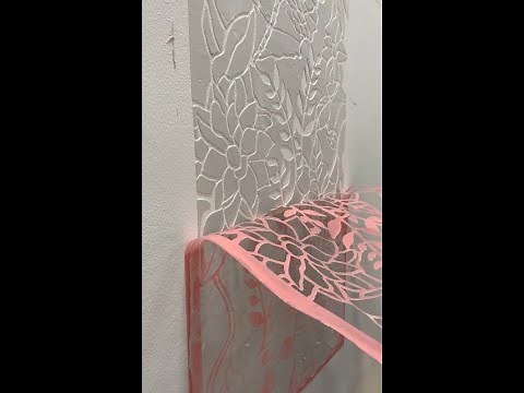 How to plaster relief using stencils.