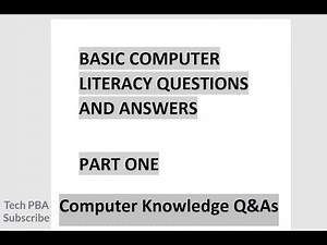 Basic Computer Literacy Questions & Answers | Basic Computer Knowledge Questions & Answers Part 1
