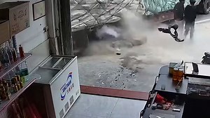 Truck tire explodes next to pedestrians in China