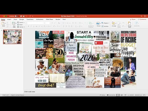 HOW TO MAKE A VISION BOARD USING POWERPOINT | An easy way to make a Digital Vision Board for 2024!