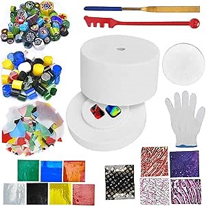 Esdabem Microwave Kiln for Glass Fusing DIY Fusing Glass Jewelry Set Professional Simple Making DIY Jewelry Glass Fusing Tools Set