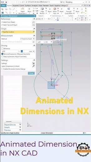Animate Dimensions in NX CAD | Quick Tutorial for Engineers #AnimateDimensions #NXCADTutorial