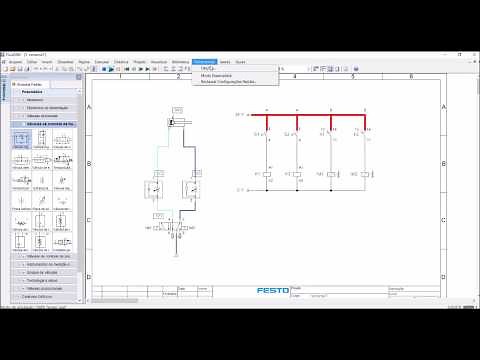 Projeto Exemplo FluidSIM 5 - Elevador de Cargas (Simplificado)