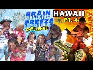 SLUSHY CHALLENGE @ LUAU in HAWAII w Fire Show (FUNnel Vision Maui Trip Part 4) #FROGGY