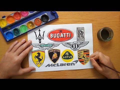 TOP 10 SUPERCAR logos (Lamborghini, Bugatti, Ferrari, Porsche...etc) - colorful days