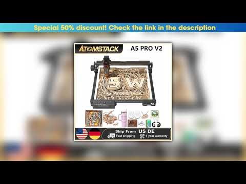 First Look ATOMSTACK A5 Pro 40W Laser Engraver Ultra-Fine Focus Eye Protection for Wood Metal Acryl