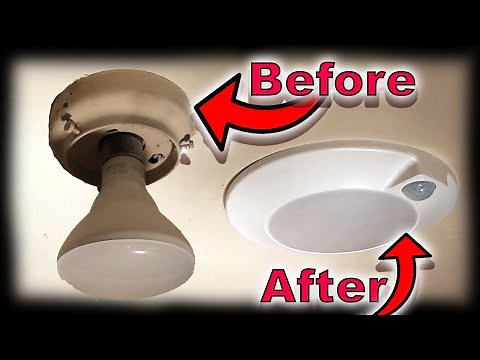 How To Install An LED ceiling Light - NO CUTTING - Five Minute Install