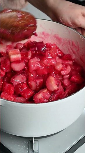 This rhubarb jam recipe is simple and beginner-friendly.