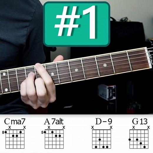 10 Common Jazz Chord Progressions in 1 minute - Guitar Lesson w/ pdf