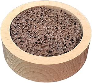 Wood & Lava Rock Essential Oil Diffuser – Waterless, Portable Bamboo Bowl, Natural Aromatherapy Car/Home/Office Scent Diffuser