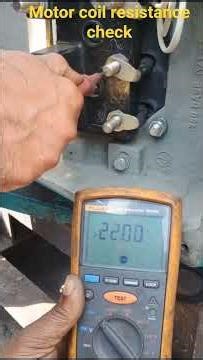 motor coil resistance check using Digital insulation tester