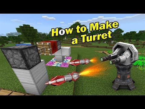 How to Make a TURRET | Minecraft PE