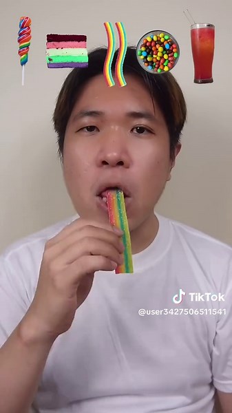 EATING VARIOUS RAINBOW 🌈 COLOR FOOD #asmr #mukbang #shorts