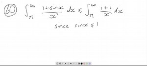 SOLVED:Use integration, the Direct Comparison Test, or the Limit Comparison Test to test the integrals for convergence. If more than one method applies, use whatever method you prefer. ∫π^∞ (1 sinx)/(x^2) d x