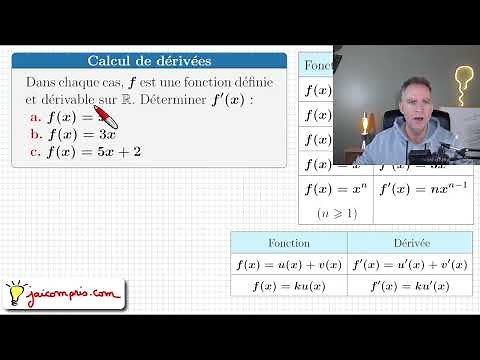 dérivation • cours 1 • dériver des fonctions simples x ; ku ; u+v première spé maths • Calcul f'(x)
