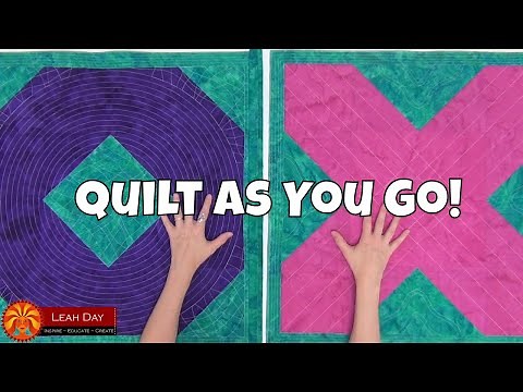 How to Quilt As You Go SUPER SIZED Quilt Blocks! QAYG Tutorial