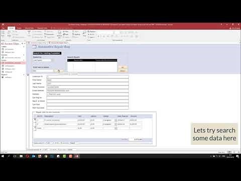 Access Database How to Use Car or Vehicle Repair Shop Management System Software for Small Business
