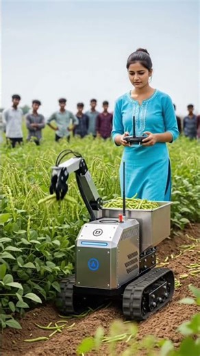 Smart Legume Pods Harvester Robot — Precision Farming for Beans & Pulses#shorts#farming#automobile