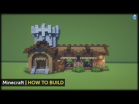 Minecraft How to Build a Medieval Stable Tutorial