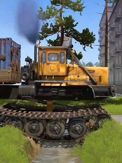 Spintires: MudRunner - Heavy Tractor Vs Flooded Forest! MudRunner Timber Titan Ep.107 #MudRunner