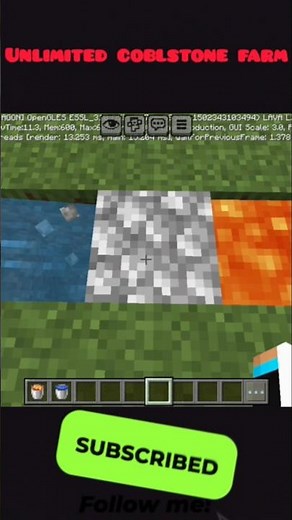 How to create a cobblestone generator in Minecraft #shorts