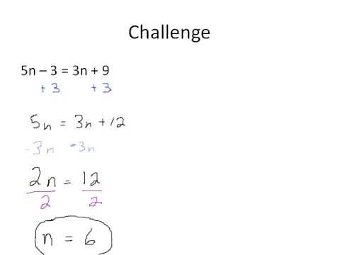 Solving Multiple-Step Algebra Equations (Simplifying Math)