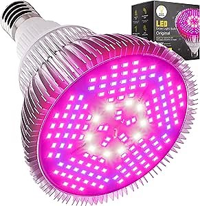 100W LED Grow Light Bulb - Full Spectrum Lamp for Indoor Plants, Garden, Flowers, Vegetables, Greenhouse & Hydroponic Growing | E27 Base 150 LEDs (AC85-265V) by Haus Bright
