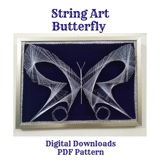 String Art Butterfly PDF Pattern: DIY Handmade Decor - Etsy