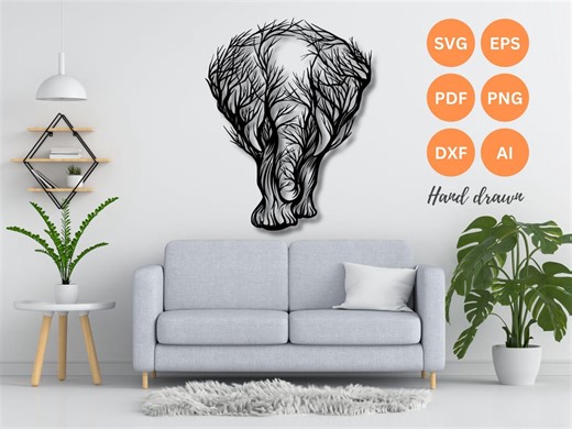 Elephant Wall Art SVG | Laser Cut Files, Plasma Cut File - Etsy Australia