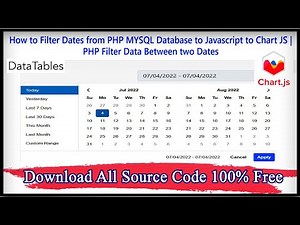 How to Filter Dates from PHP MYSQL Database to Javascript to Chart JS | PHP Filter Data two Dates