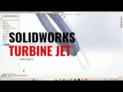SolidWorks Tutorial | Turbine Jet Engine HPC 222| 3D CAD Design Step by Step