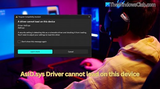 AsIO.sys Driver cannot load on this device [Fix]