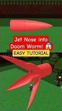 Roblox Build a Boat for Treasure turn Jet Nose into a Doom Worm Mouth easy Tutorial #roblox #babft