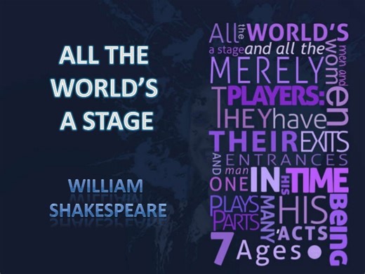 All The World's A Stage - One Off Shakespeare Lesson | Teaching Resources