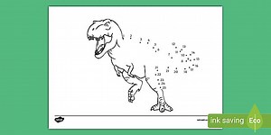 Connect The Dots T. Rex Activity | Numbers up to 25