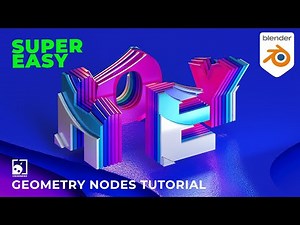 3D Type Formation Effect Slice/Papercut-Easy Tutorial - Blender Geometry Nodes