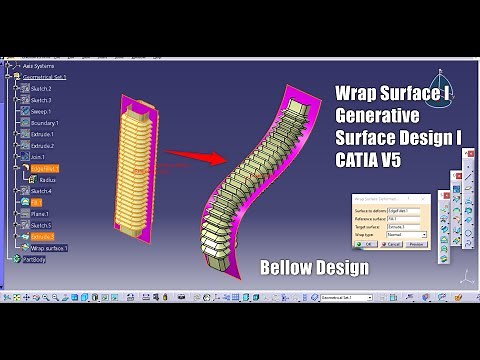 Wrap Surface I CATIA V5 I Bellow Design I Generative Shape Design I GSD